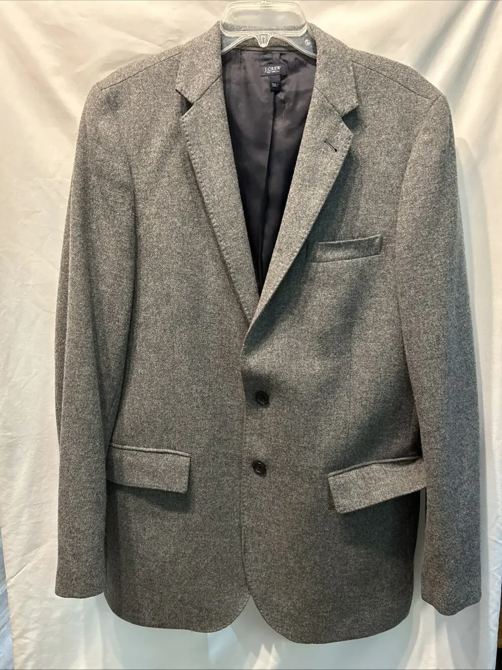 J Crew Ludlow Blazer Mens 42L Gray 100% Yorkshire Tweed Wool By Moon England